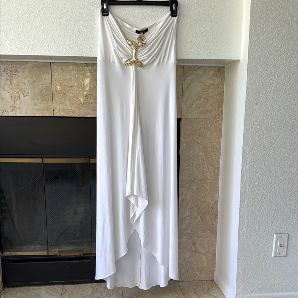 SKY white strapless stretch dress. Size L. New. Beautiful. - Picture 4 of 7